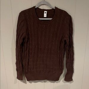 Gap Brown Cable Knit Sweater XL
